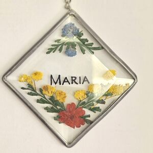Ganz Pressed Flowers Maria Suncatcher